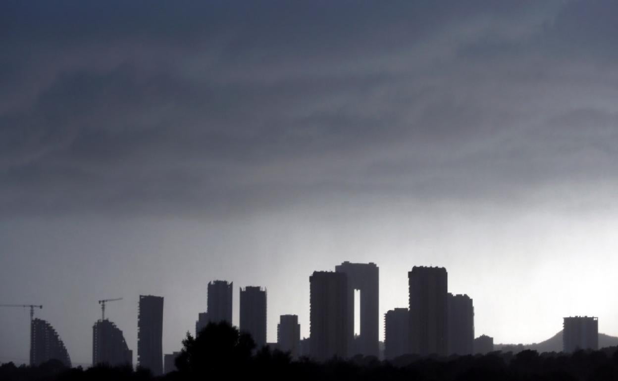 Lluvia en Benidorm.