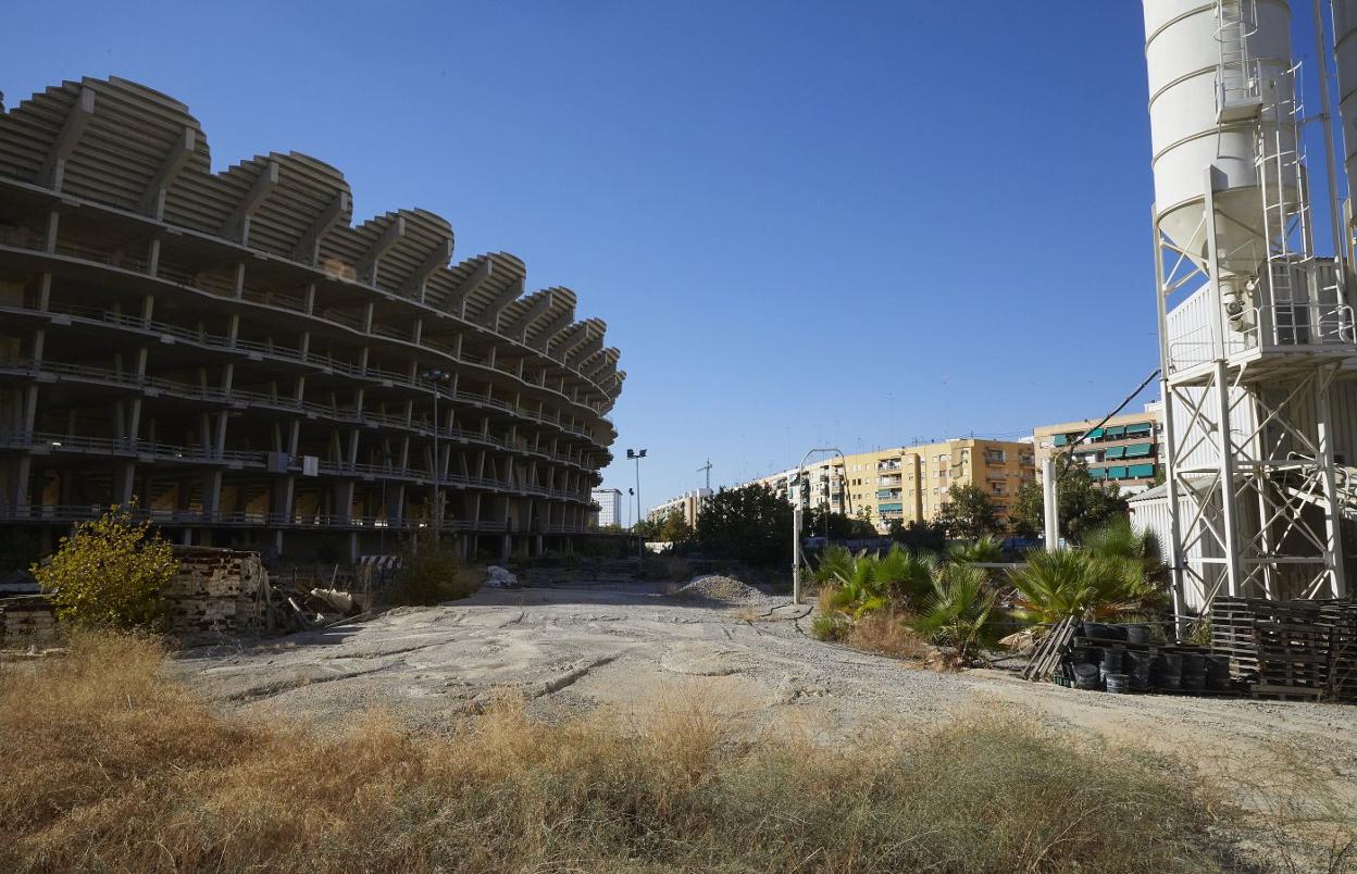 Aspecto actual de las obras del nuevo estadio. iván arlandis