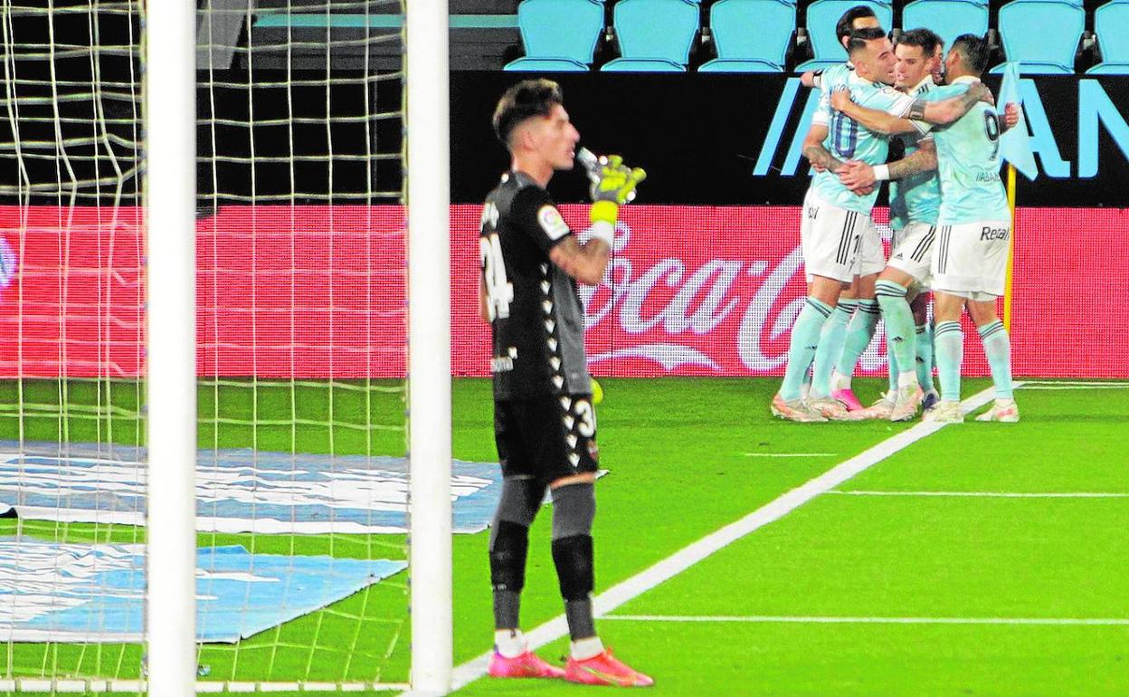 Dani Cárdenas, durante el partido ante el Celta del pasado viernes.