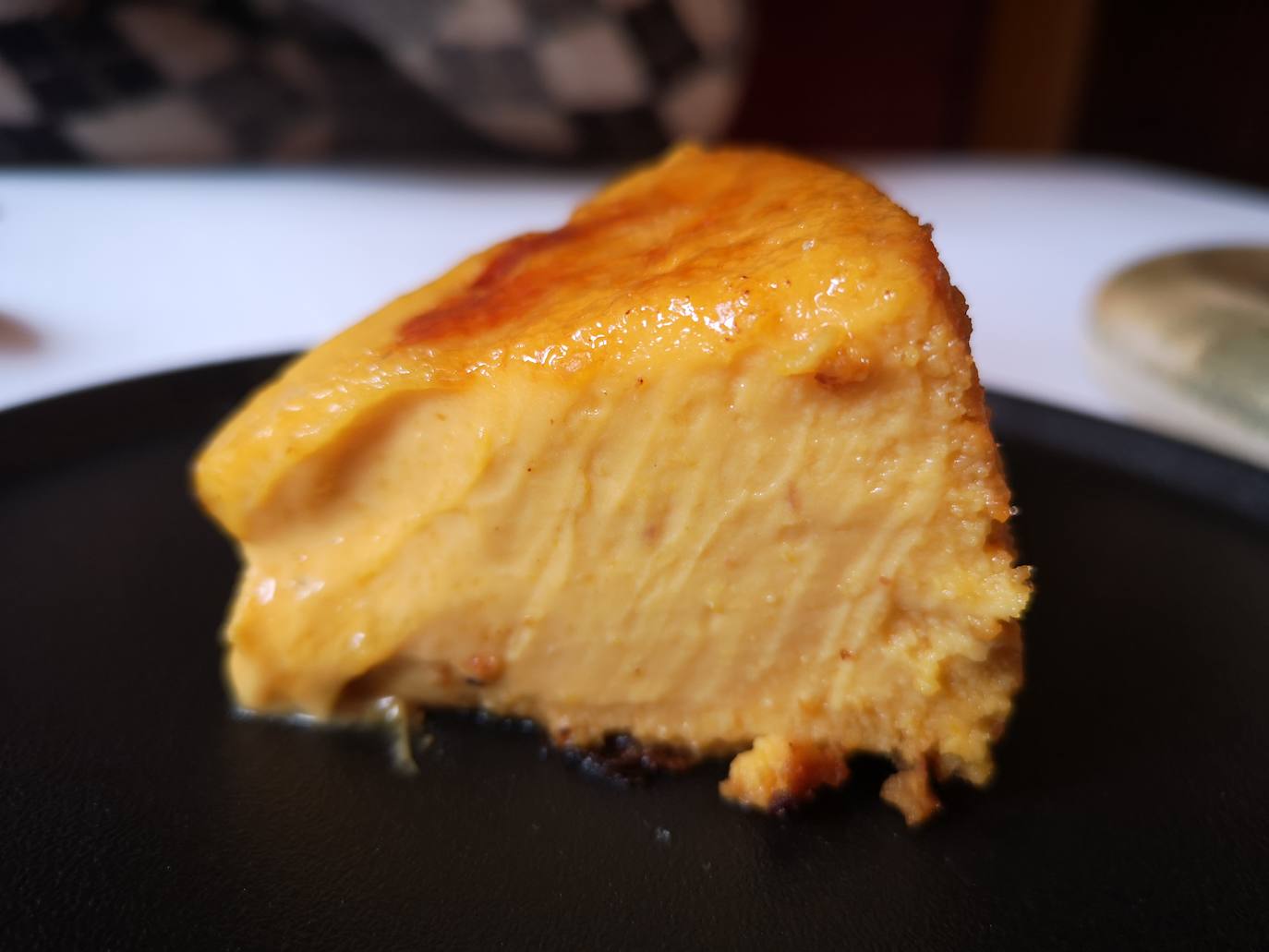 Su memorable tarta de calabaza y queso. 