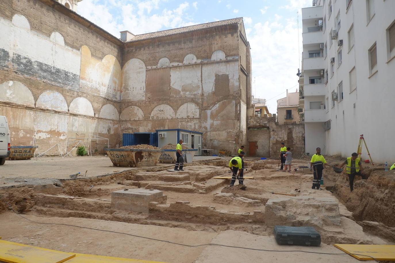 Antiguo convento del Pilar. Excavación en la plaza del Pilar