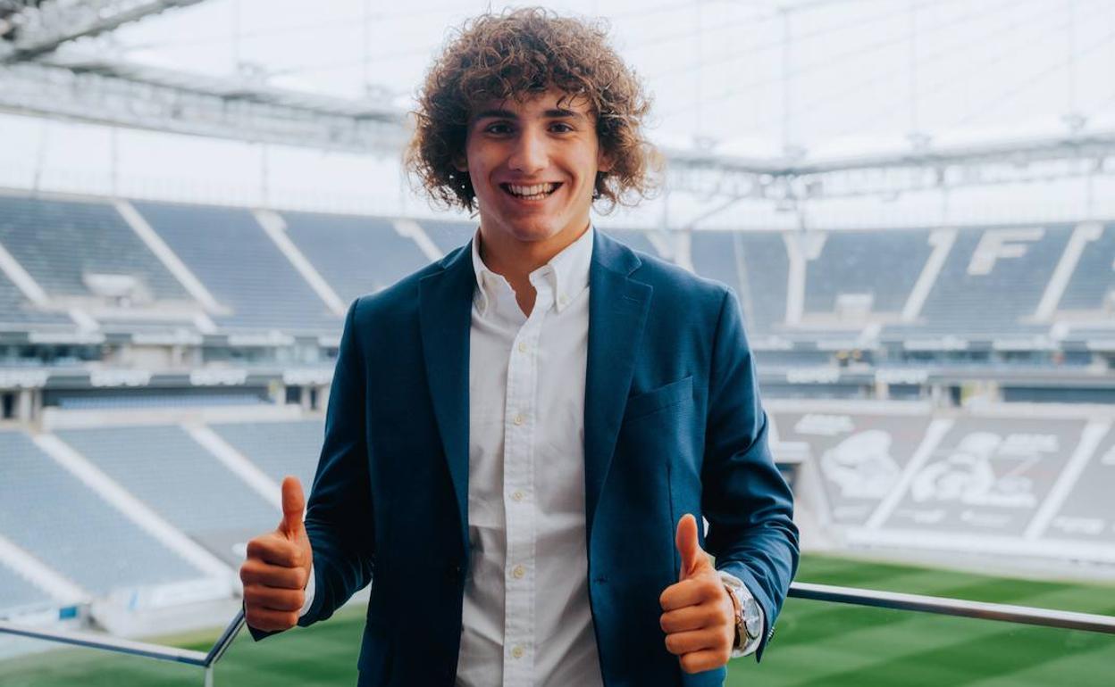 Fabio Blanco, en el estadio del Eintracht de Frankfurt