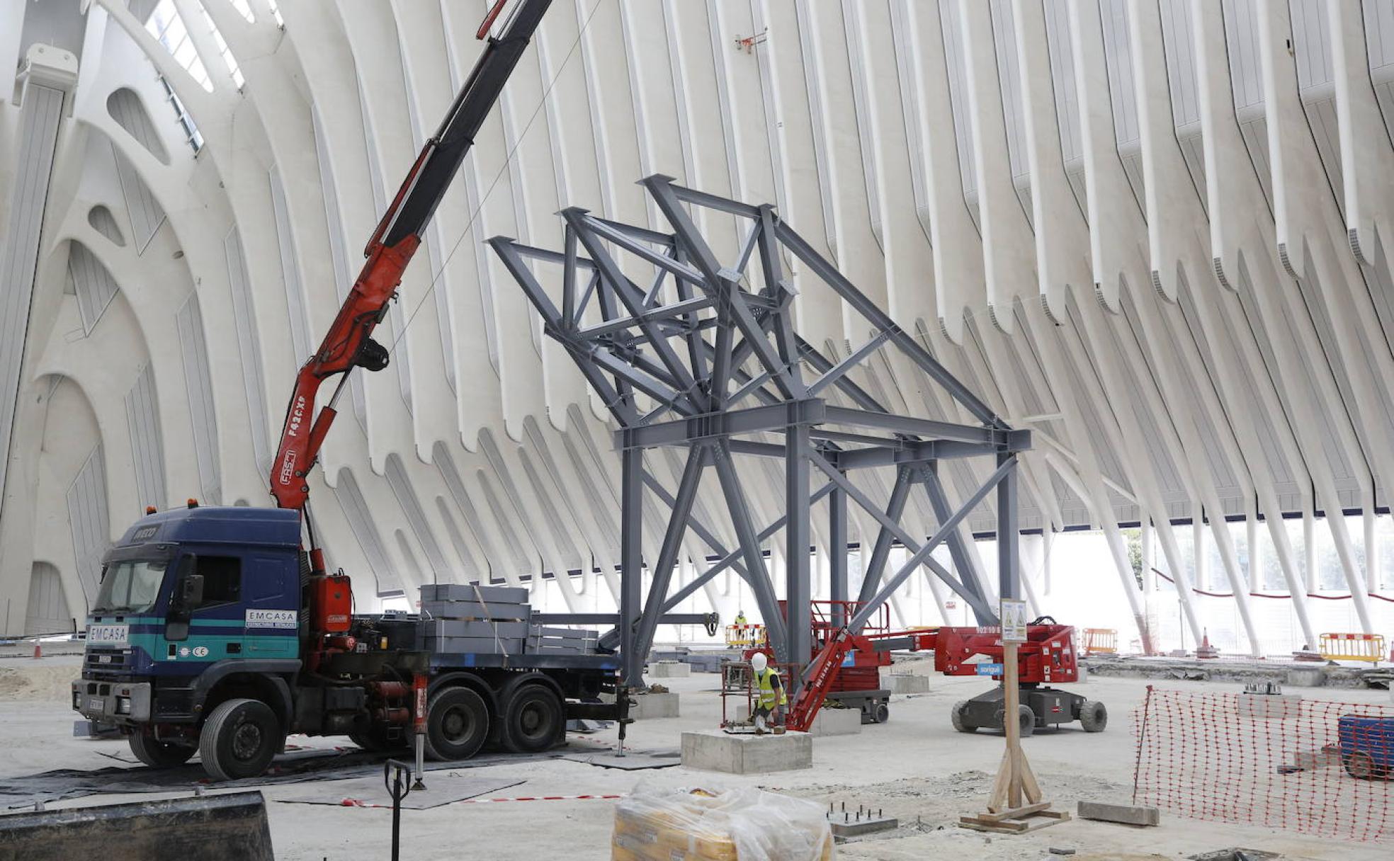 Obras en el CaixaForum, cuya inauguración está prevista para julio de 2022