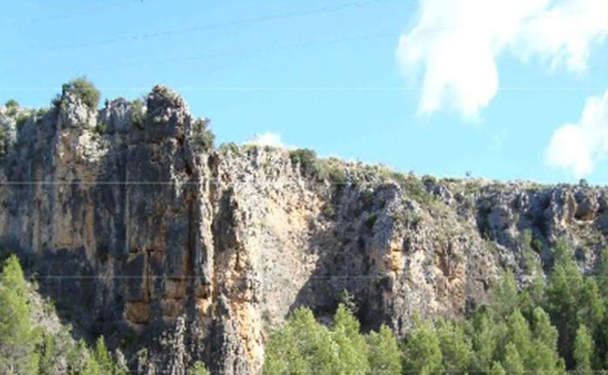 Zona de Moixent donde fue auxiliado el grupo de senderistas. 