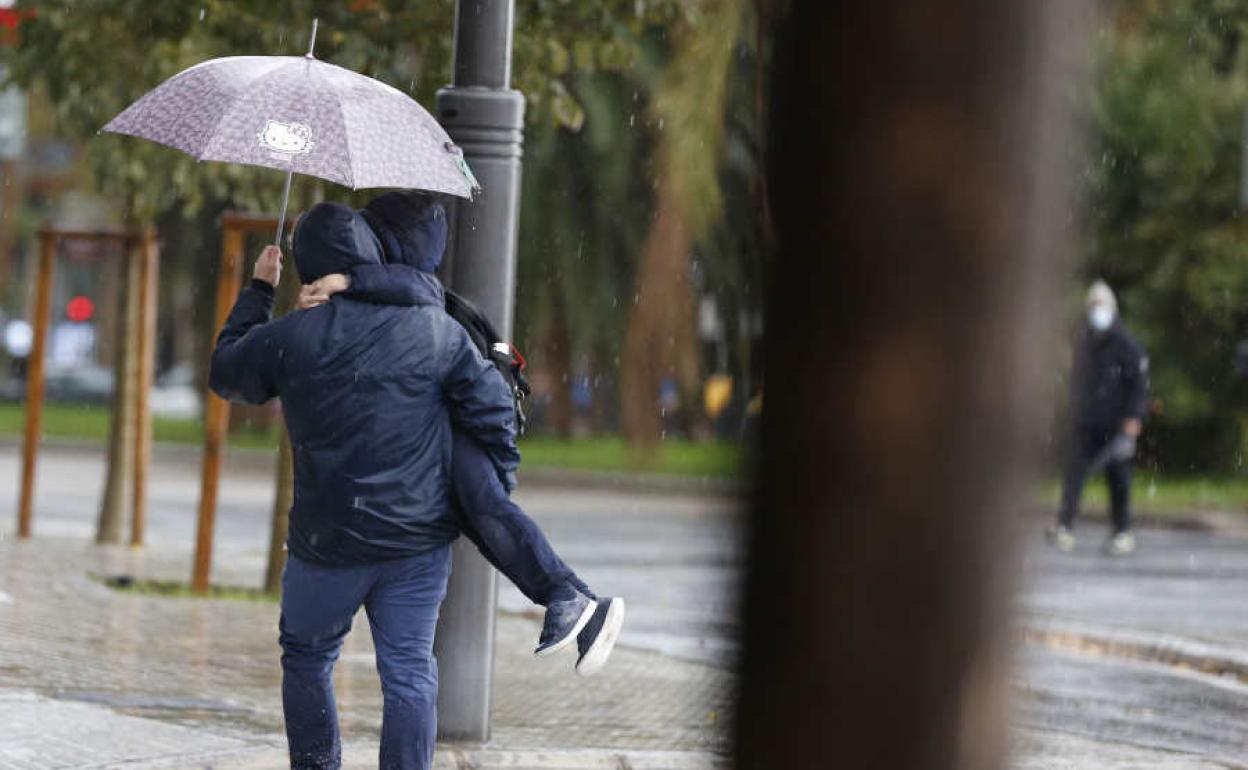 Lluvia en Valencia.