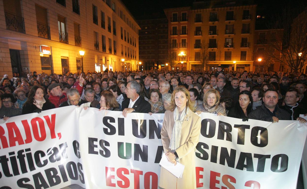 Protesta en Alzira contra el indulto. 