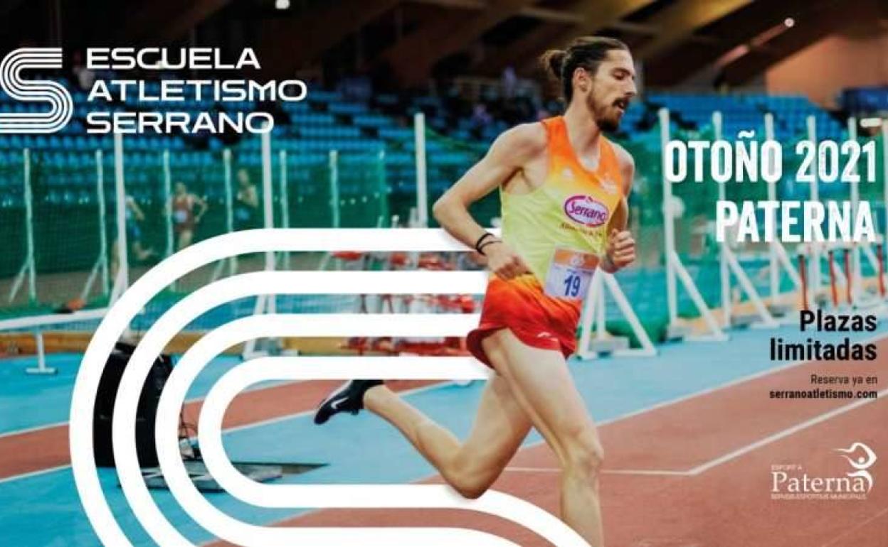 El cartel de la escuela de atletismo. 