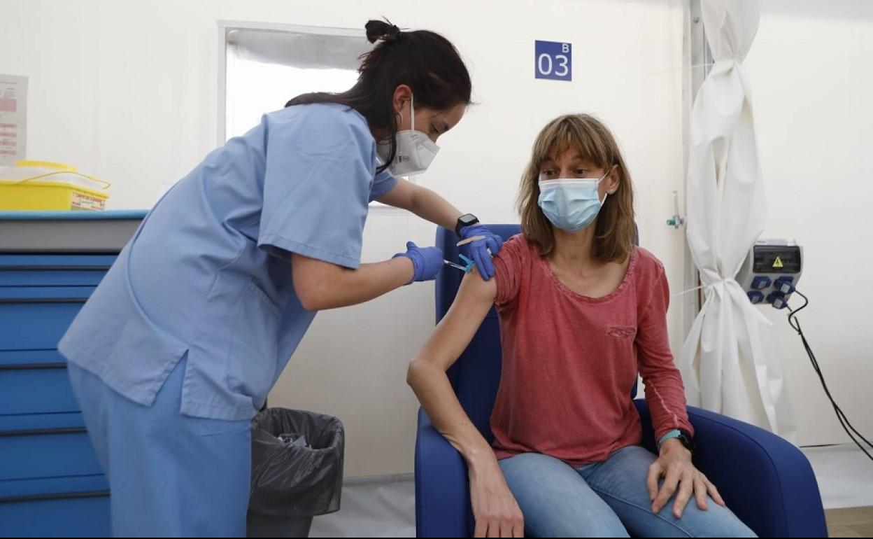 Vacunación a los docentes valencianos.