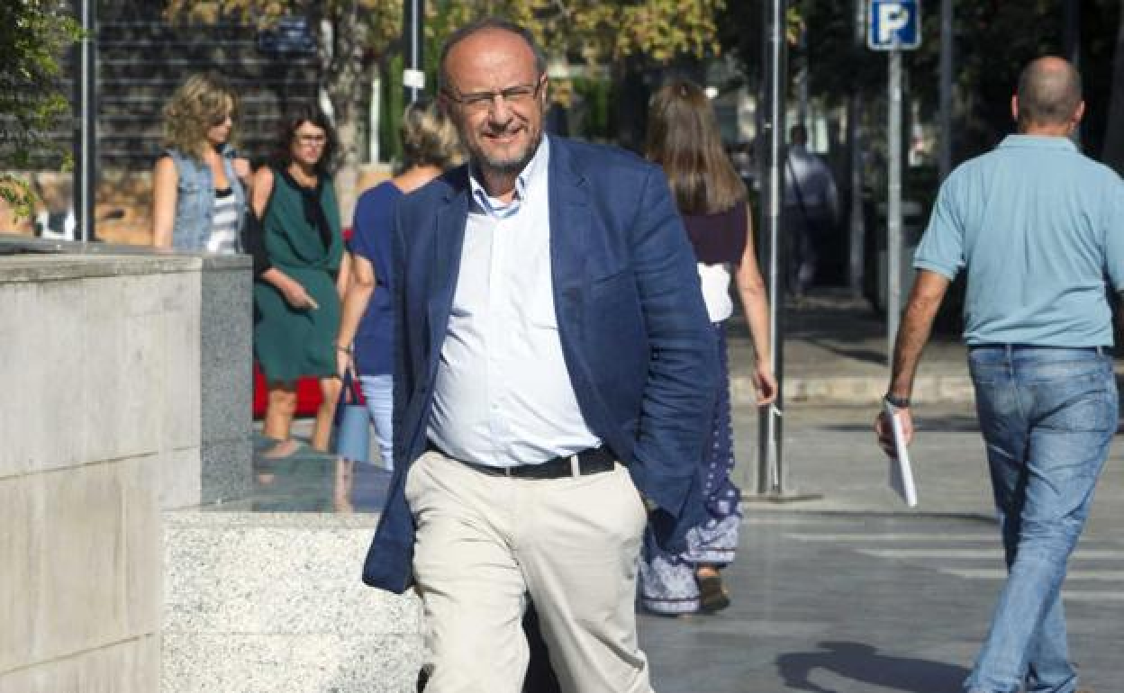 Rafa Rubio, durante una visita a la CIudad de la Justicia en 2016.