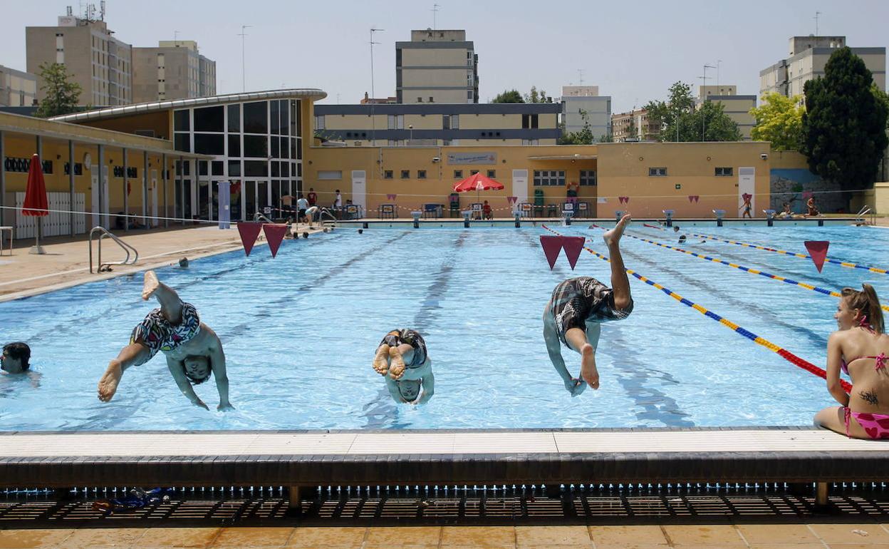 Piscina municipal en Valencia. 