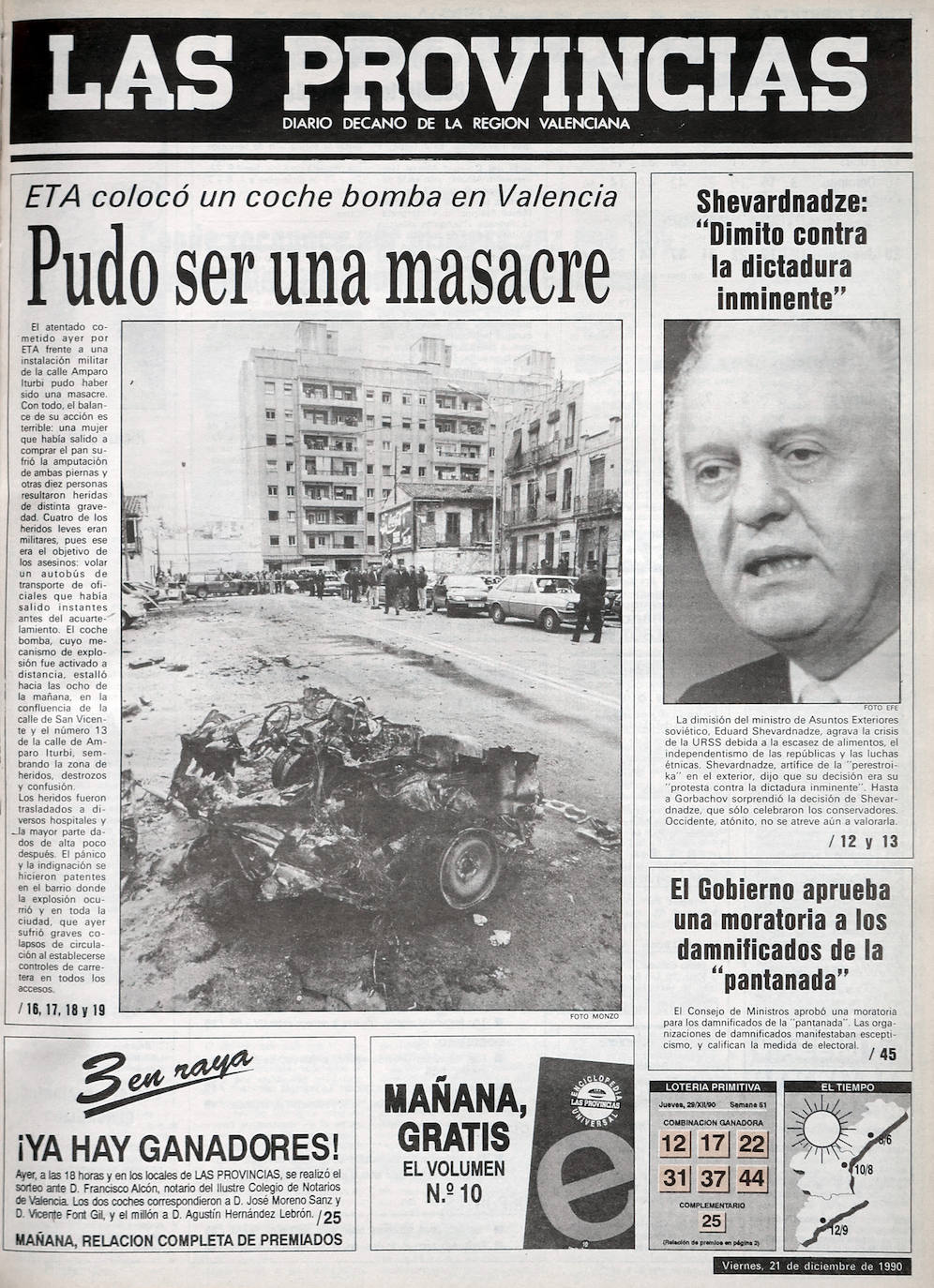 La Fundación Víctimas del Terrorismo trae a Valencia la exposición 'El terror a portada. 60 años de terrorismo en España a través de la prensa', arropada por Vocento con la huella humana y social del terror a través de las portadas del grupo. 