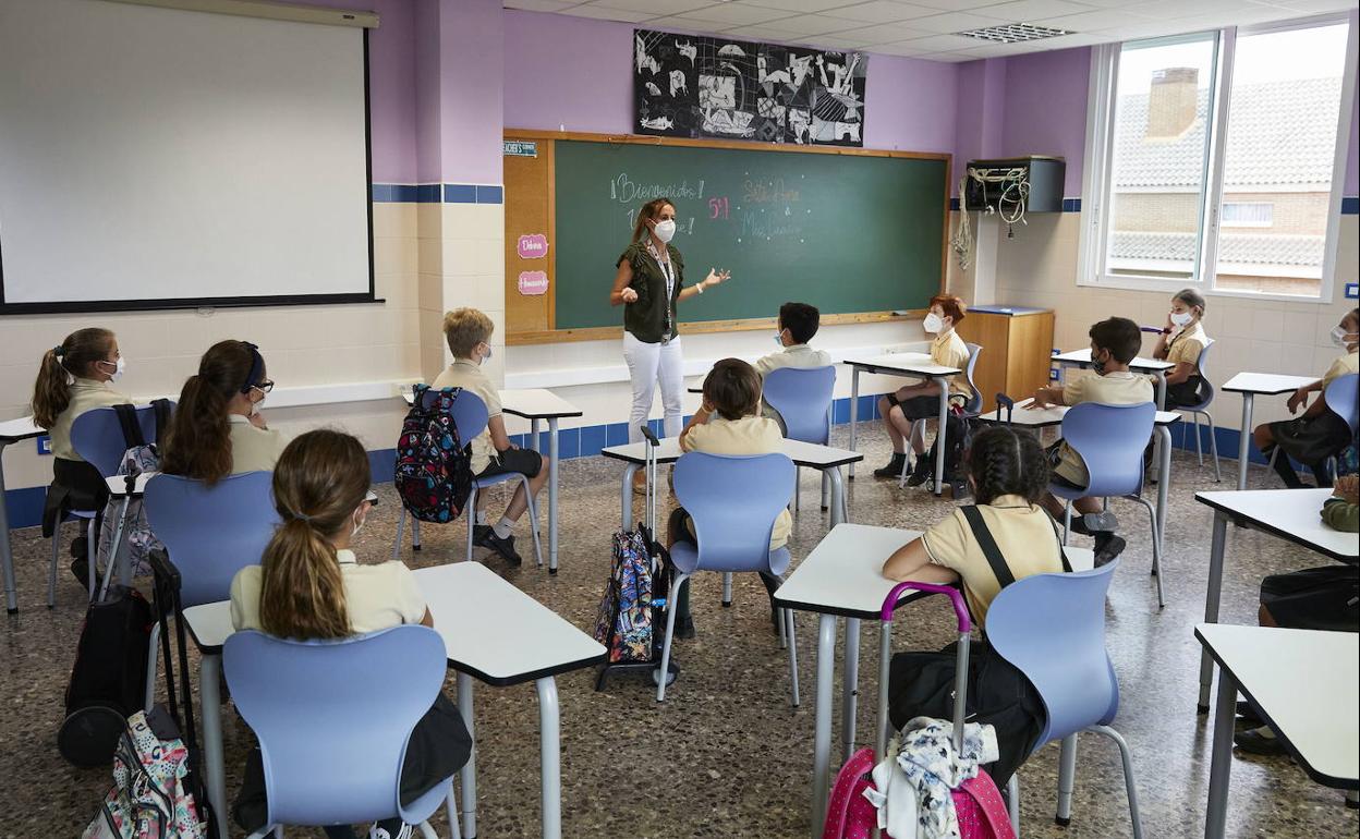 Escolares en un centro educativo.