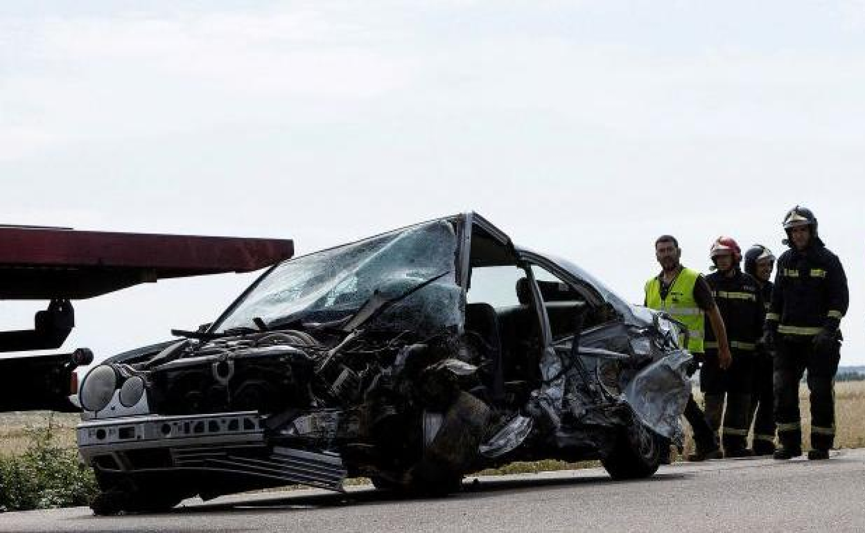 Accidente en una carretera española. /