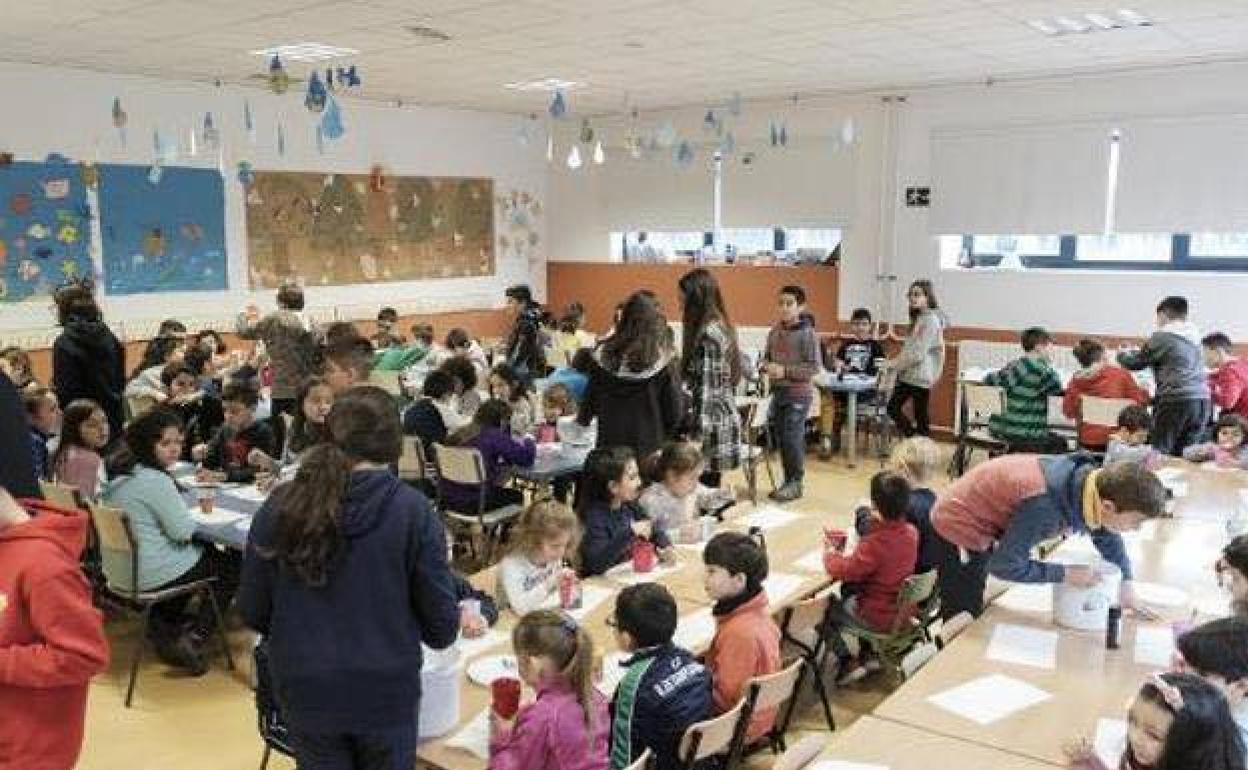 El comedor de un colegio. 