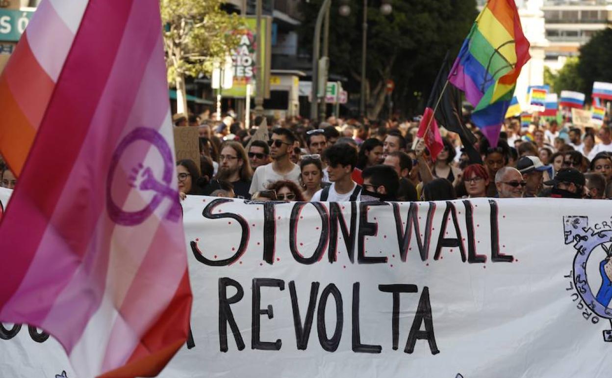 Manifestación del Orgullo en Valencia en 2019.