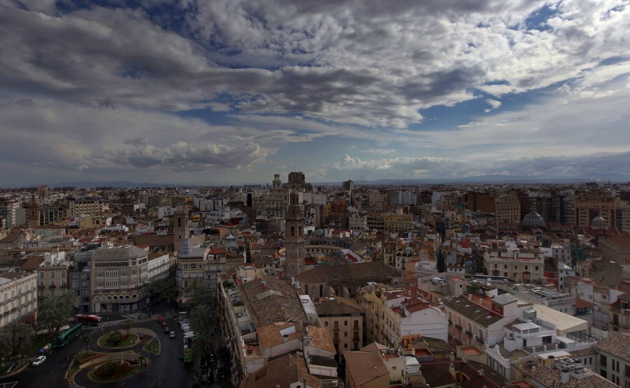 Vista de Valencia desde el Micalet. 