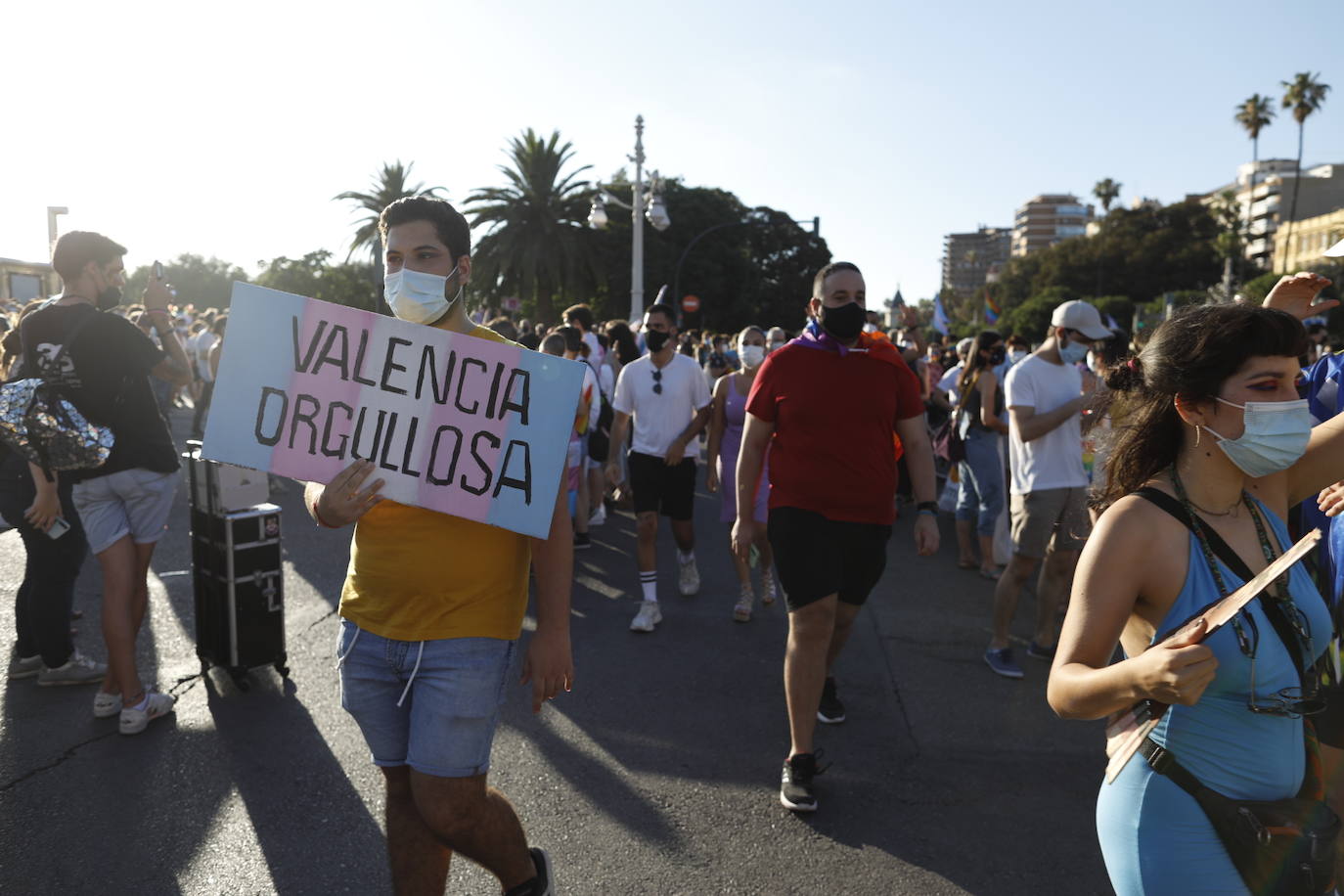 Marcha del Día de Orgullo 2021 en Valencia. 