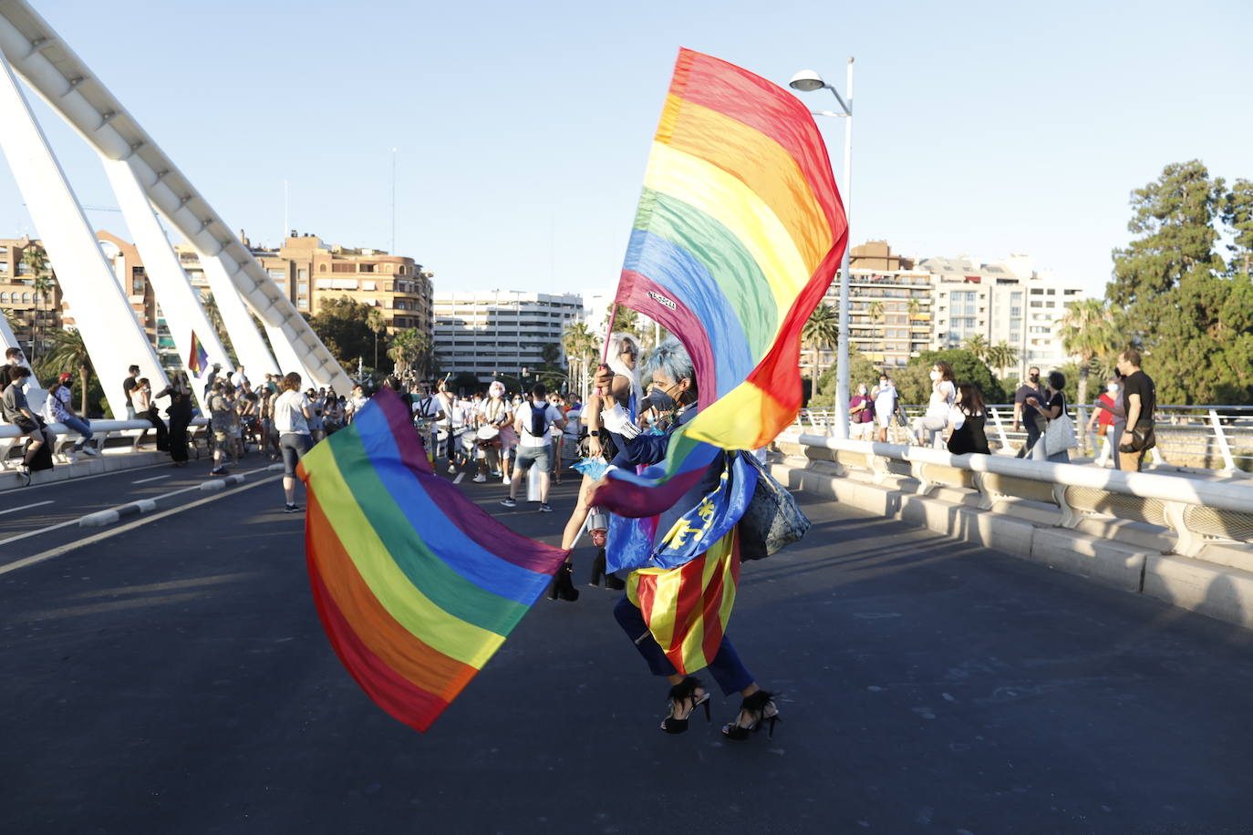 Marcha del Día de Orgullo 2021 en Valencia. 