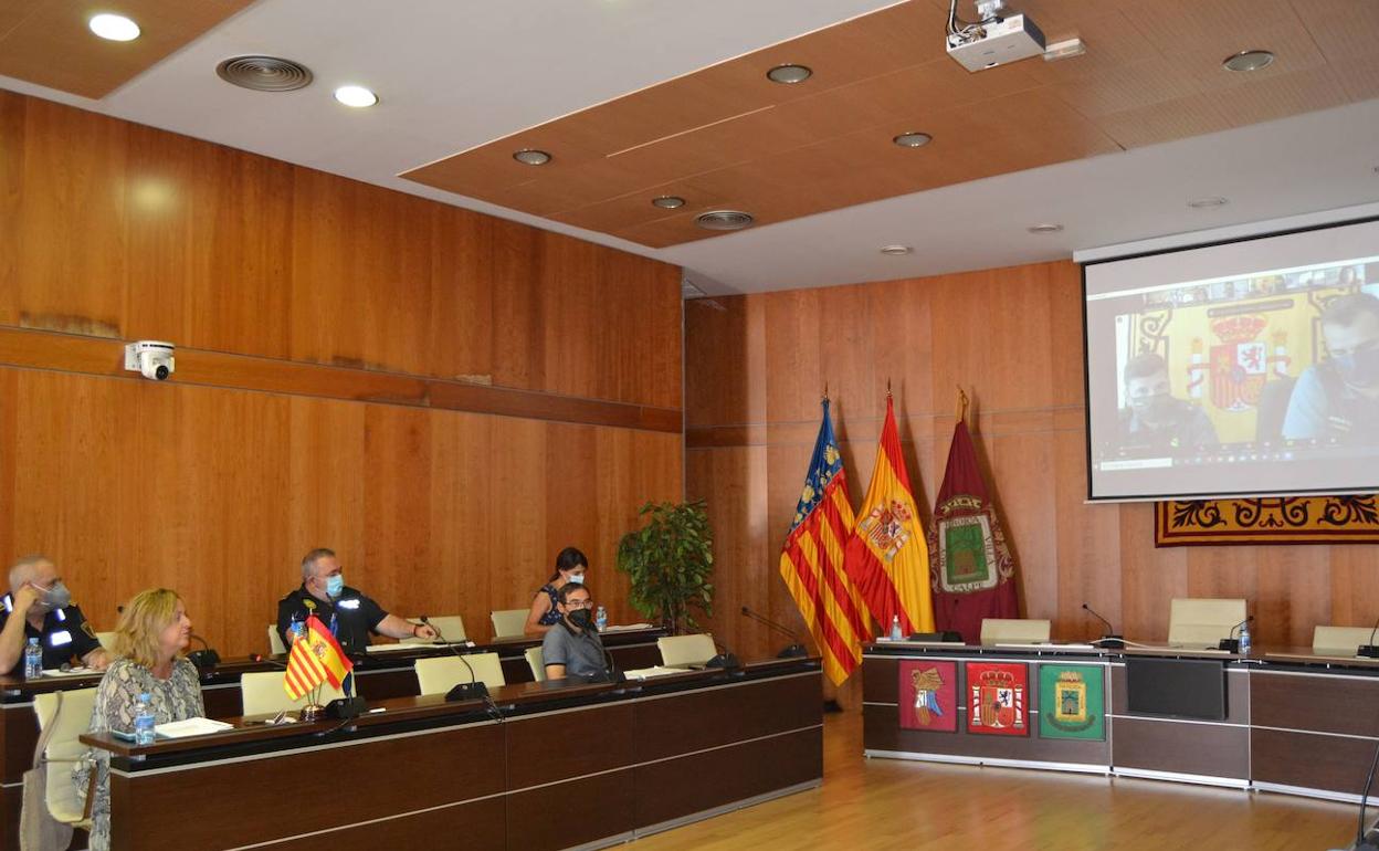La junta local de seguridad celebrada en Calp. 