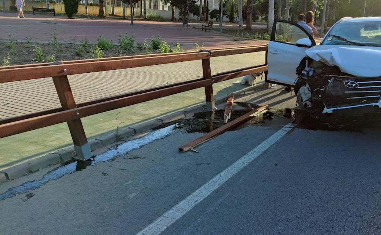 Accidente ocurrido recientemente en Canet. 