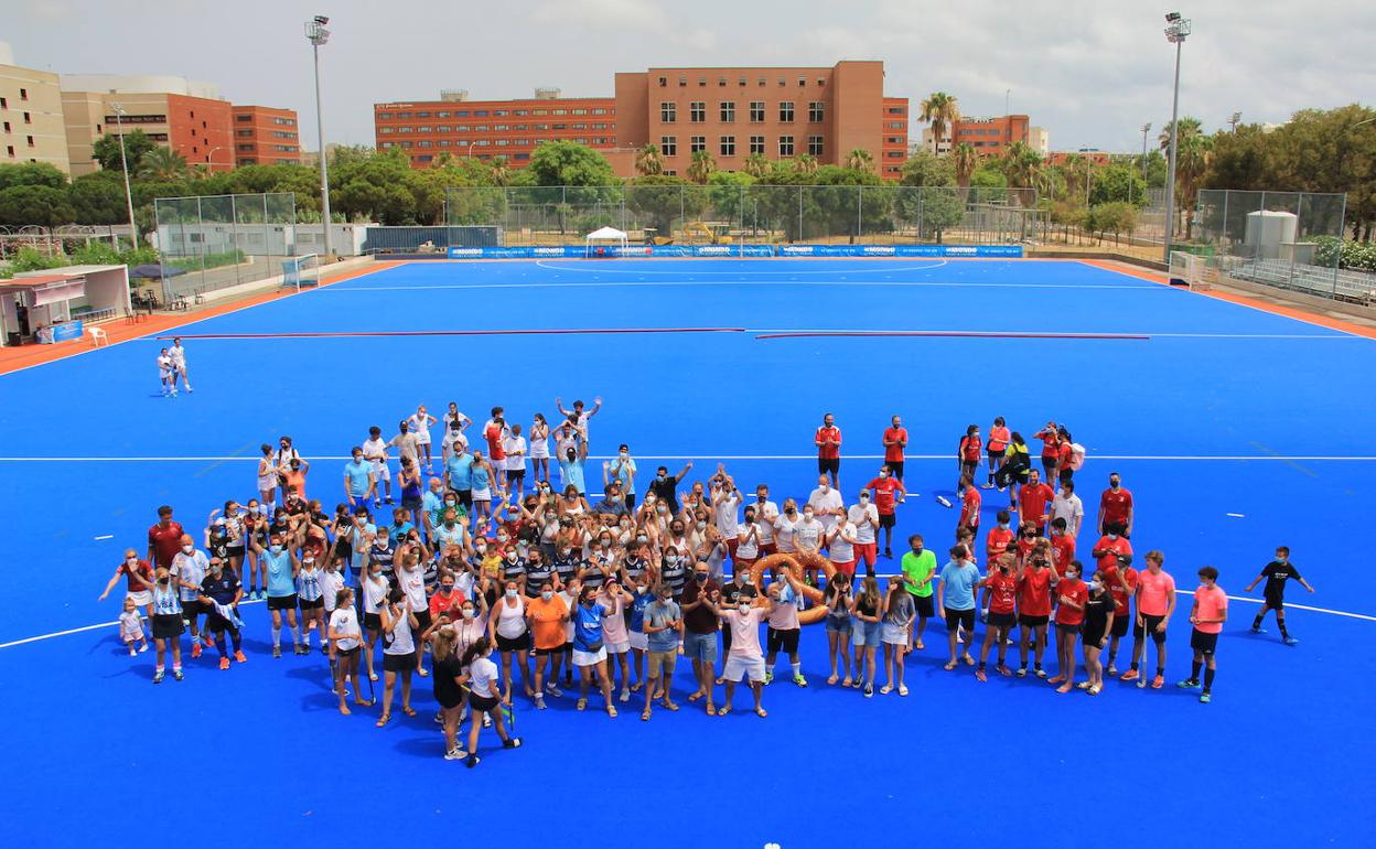 Foto aérea del torneo celebrado en el campo de Tarongers de la UPV. 