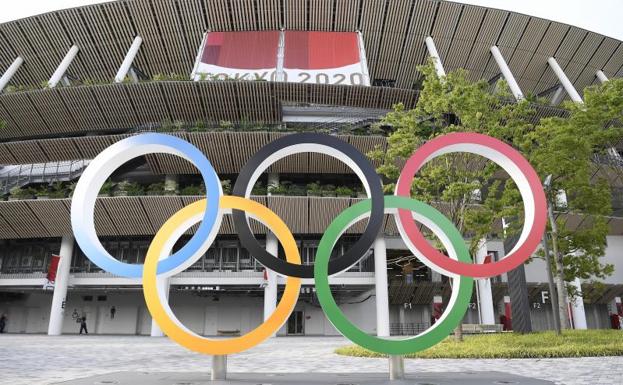 Vista exterior del Estadio Olímpico de Tokio. 