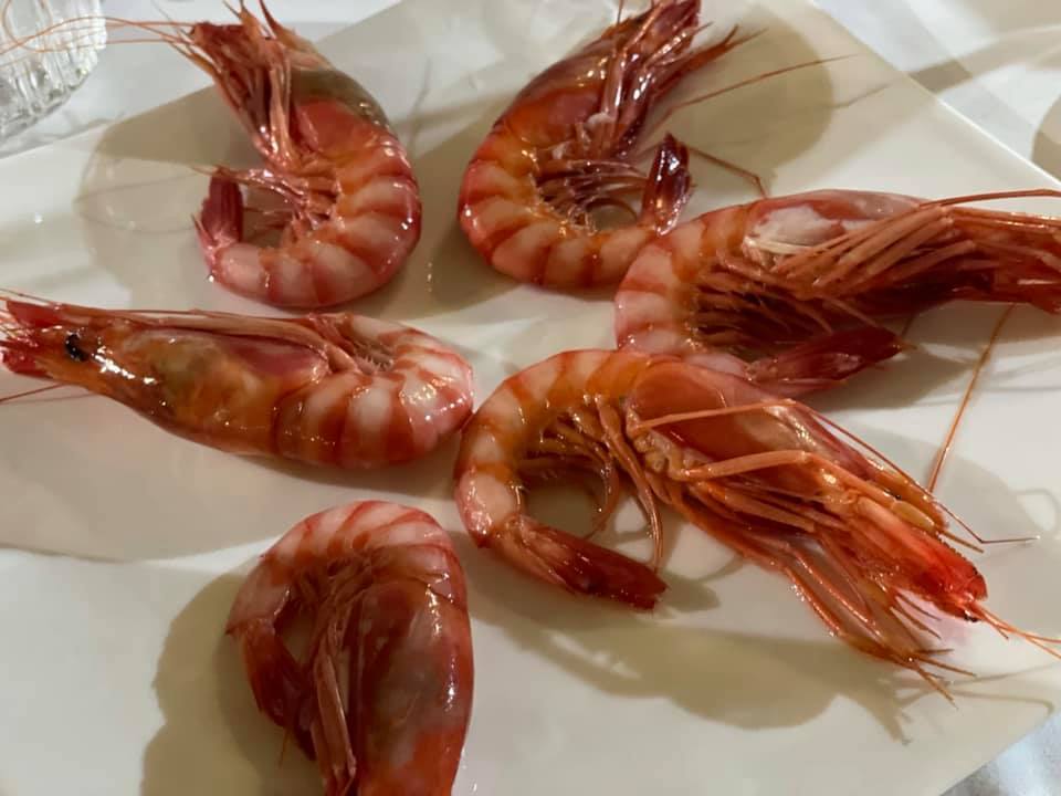 Gambas rojas de El Faralló.