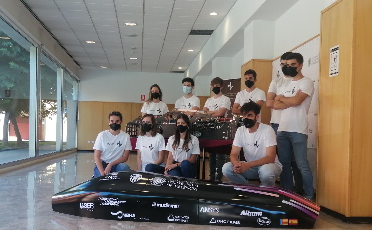 Hyperloop UPV en la presentación de su prototipo para la EHW. 