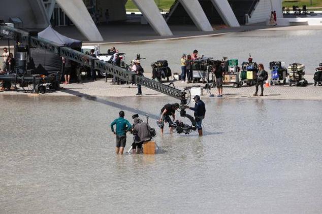 Ciudad de la Artes y las Ciencias durante el rodaje de 'Westworld'.