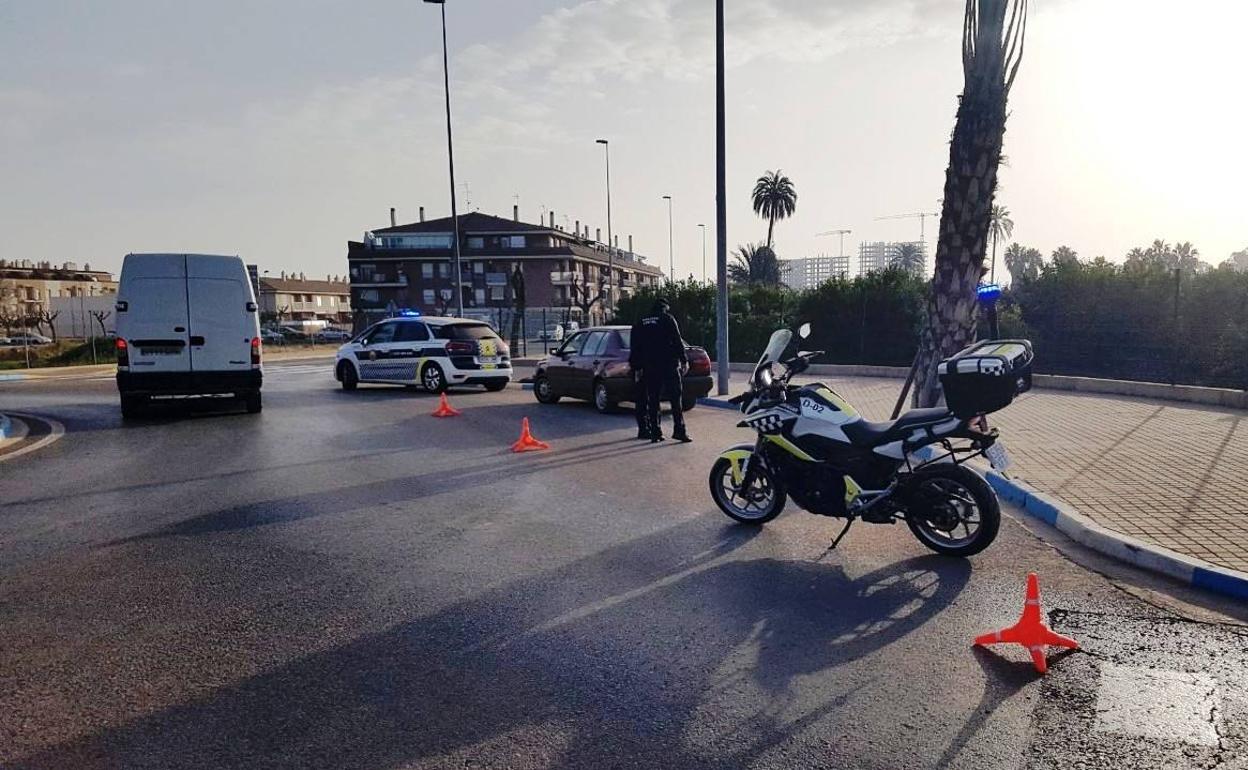 Uno de los controles policiales. 