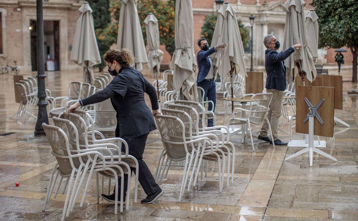 Un local abierto en Valencia. 