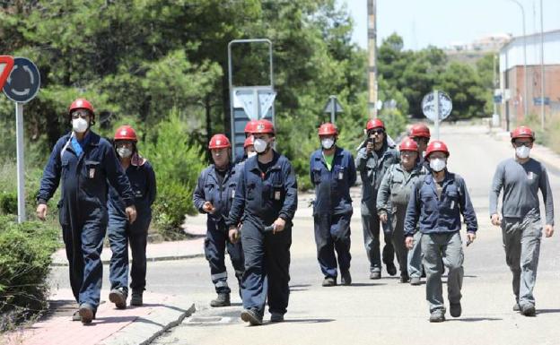 Un grupo de trabajadores. 