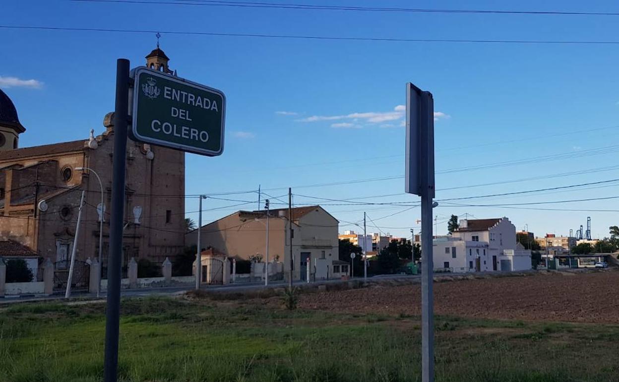 Entrada de Colero, en la pedanía de La Punta. 