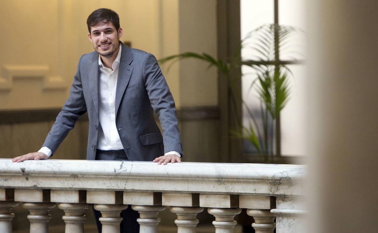 Borja Sanjuán, en el Ayuntamiento de Valencia.