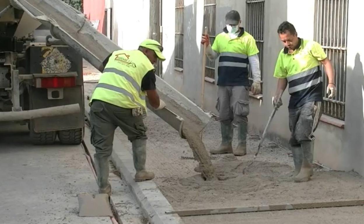 Los trabajos en la vía pública. 