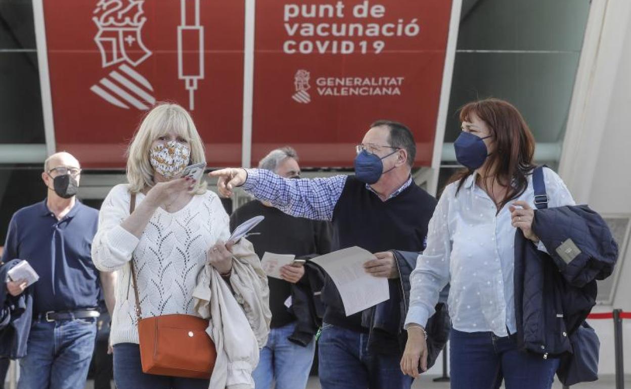 Punto de vacunación en Valencia.