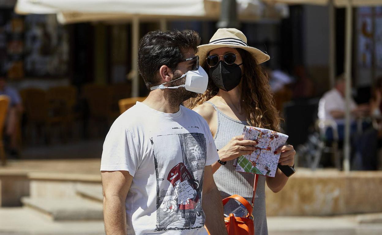 Turistas por Valencia. 