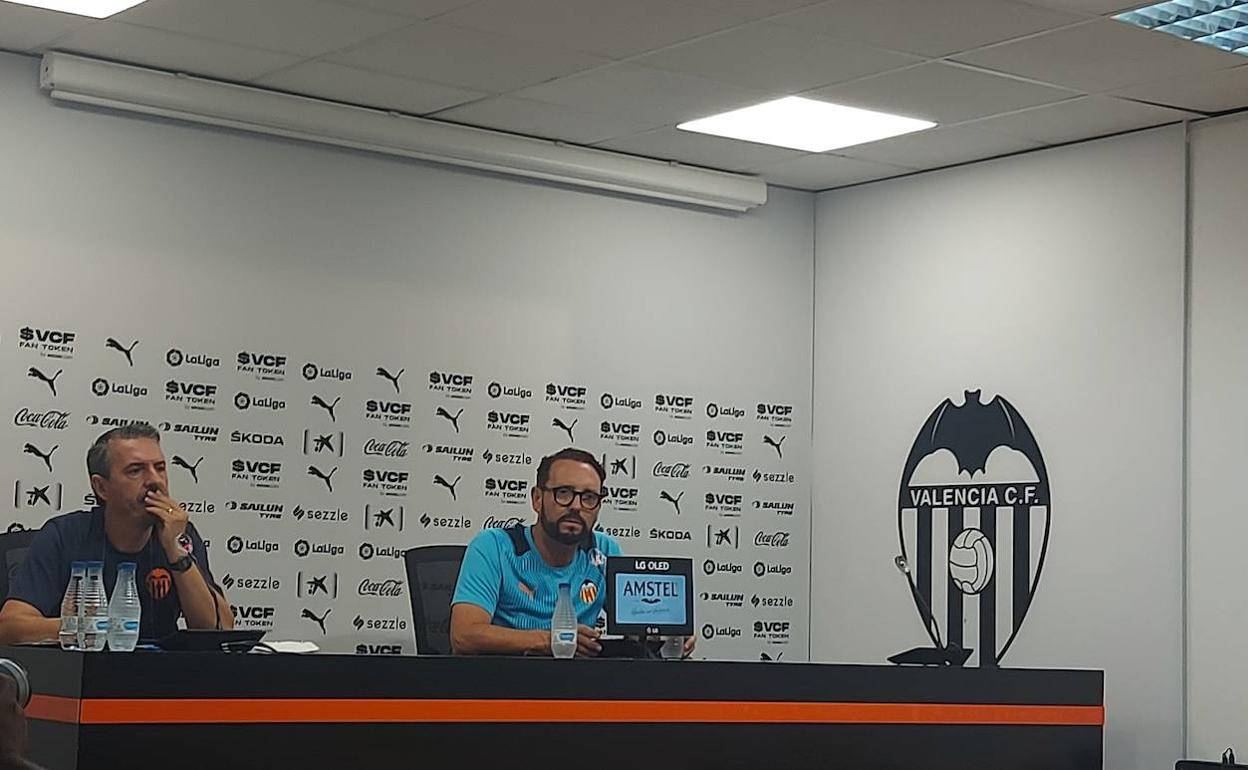 José Bordalás, durante su rueda de prensa previa ante el Getafe.