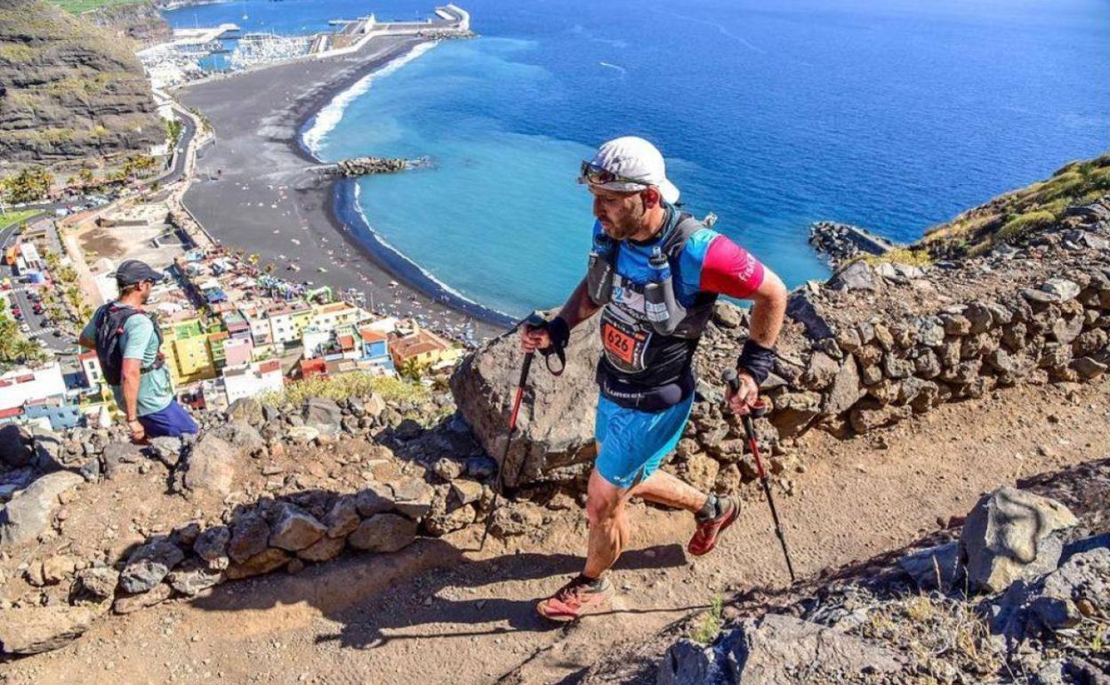 Joxe, durante la Transvulcania, un ultramaratón de montaña y senderismo. 