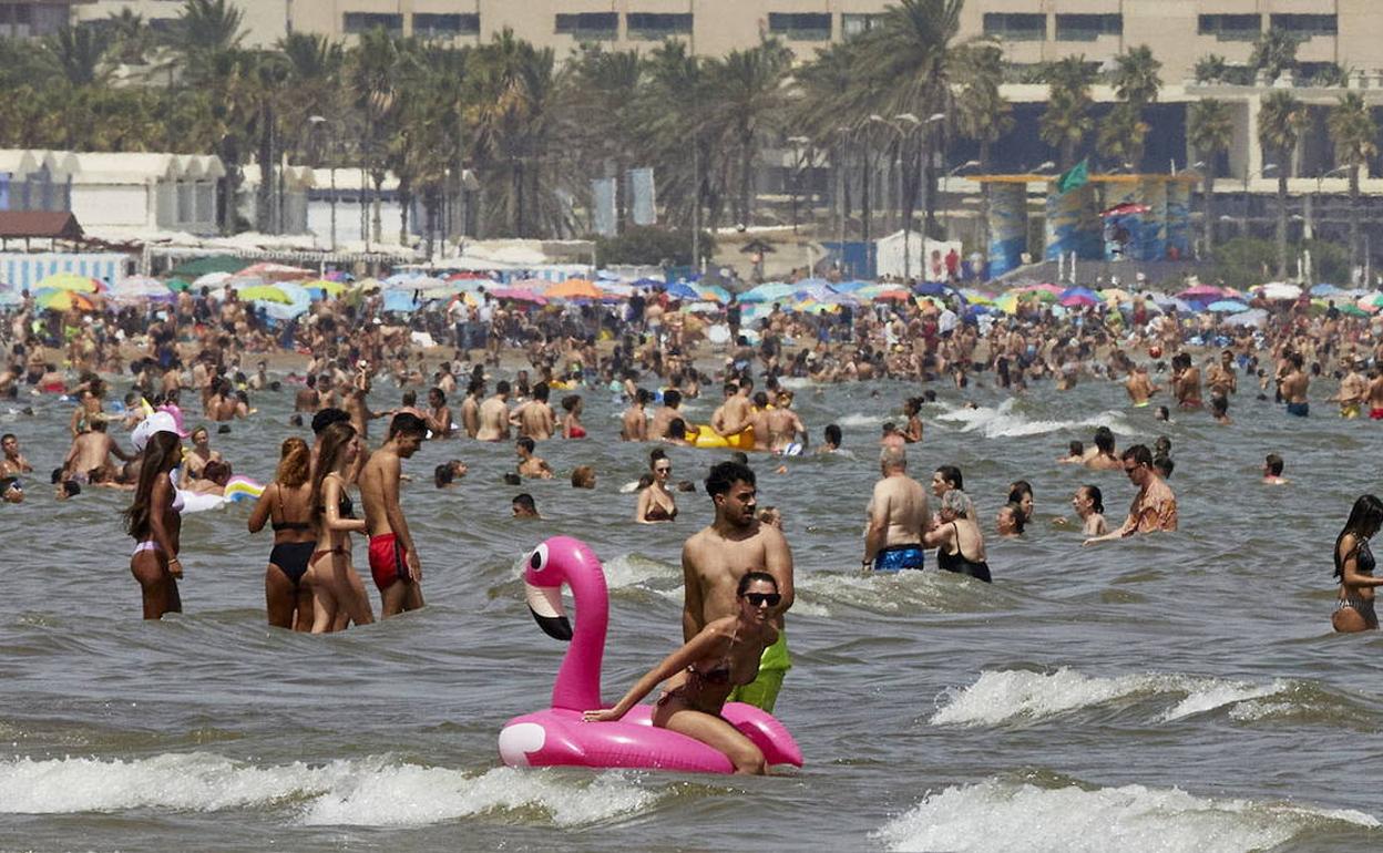 Playa de las Arenas de Valencia el pasado día 14. 