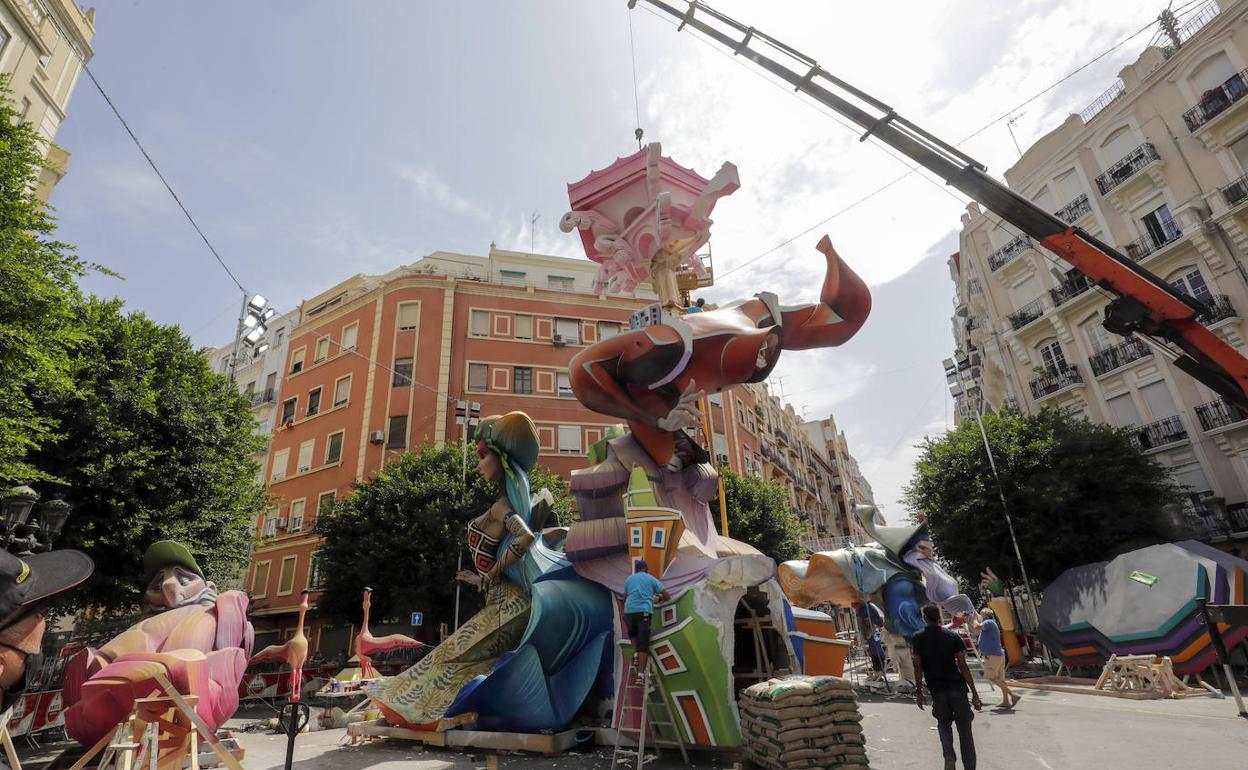 Plantà de la falla Sueca-Literato Azorín.