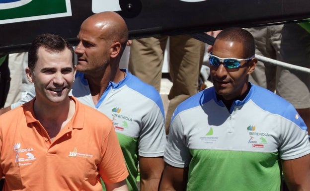 Felipe VI, junto a Jorde Ondo en la primera edición de la Copa América celebrada en Valencia. 