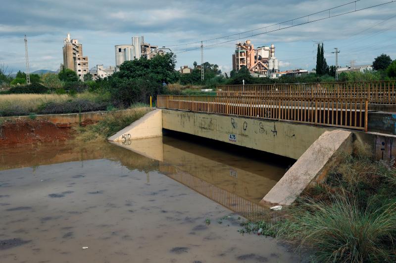 Zona inundada en Sagunto.