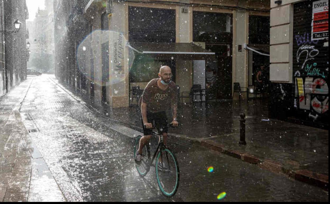 Lluvia en Valencia.