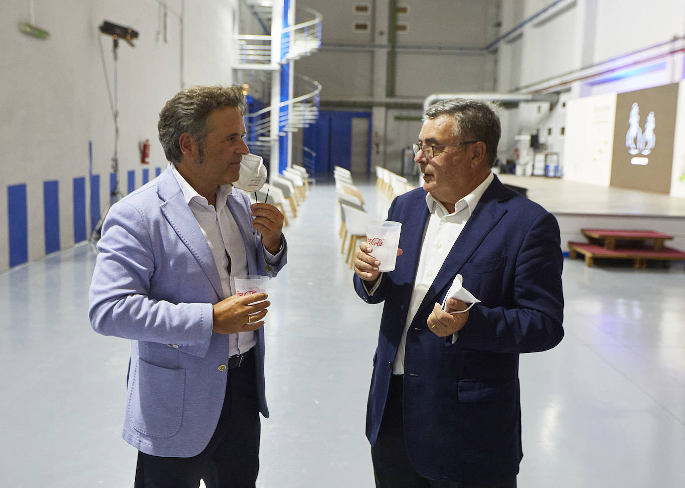 Gonzalo Zarranz, presidente del Consejo de Administración de Federico Domenech, conversa con Antonio Pitera, director general de Federico Domenech 