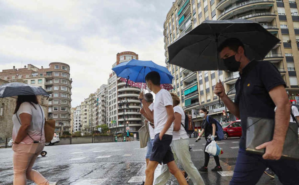 Lluvia en Valencia.