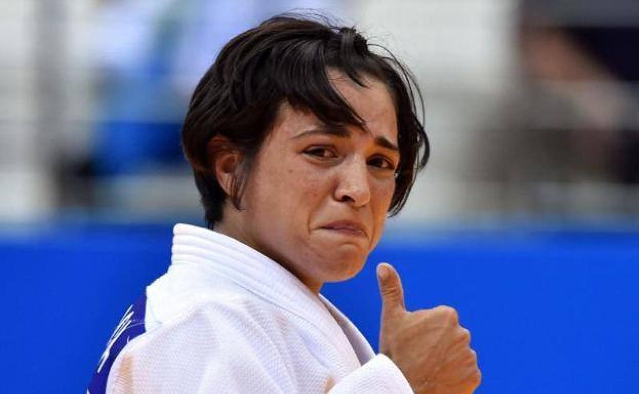 Julia Figueroa, emocionada tras lograr un bronce en el Europeo celebrado en Minsk. 