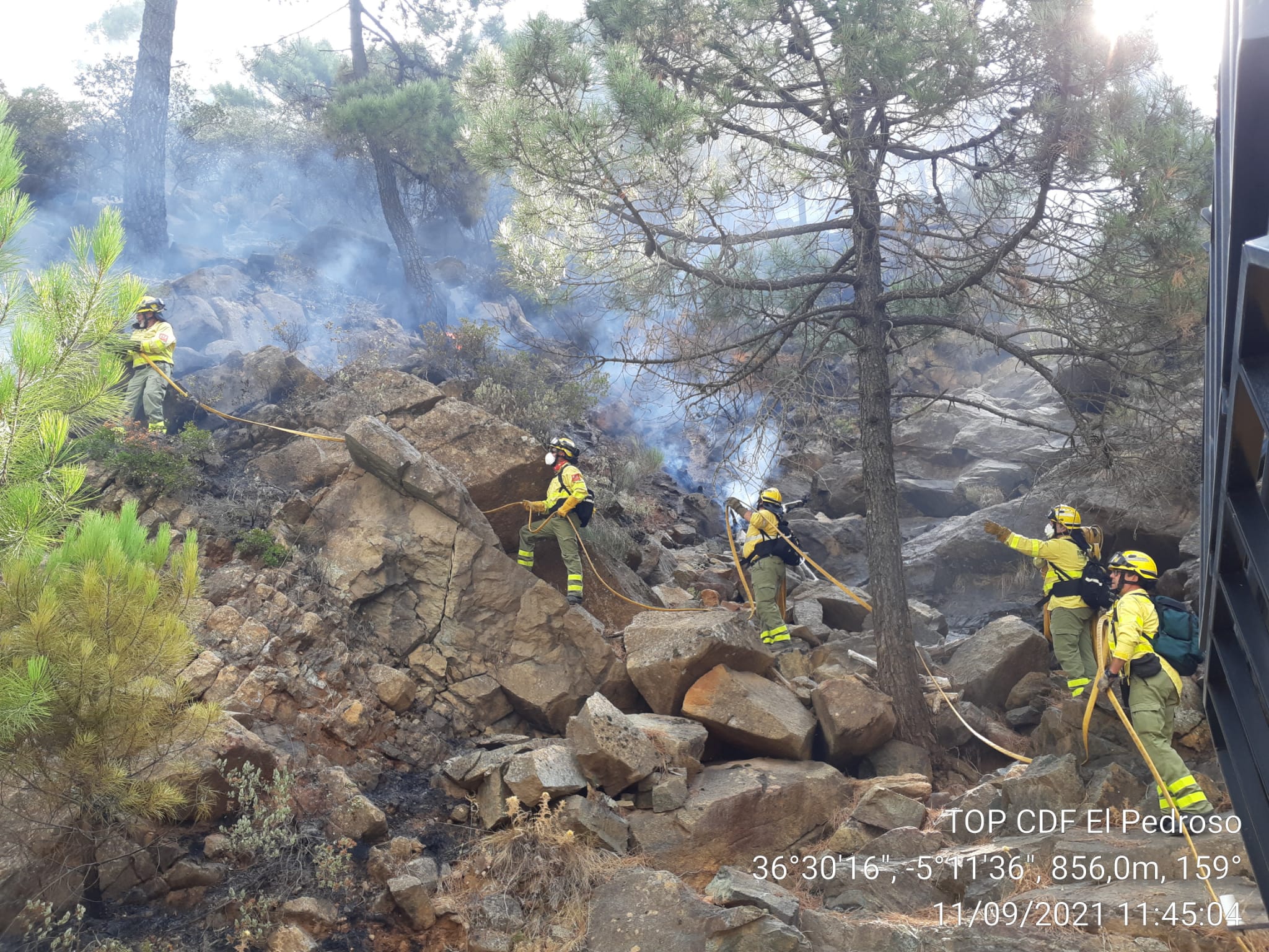 Fotos: Incendio en Sierra Bermeja