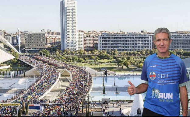 Paco, en un recuerdo del maratón de Valencia en su edición de 2015 que también corrió. 