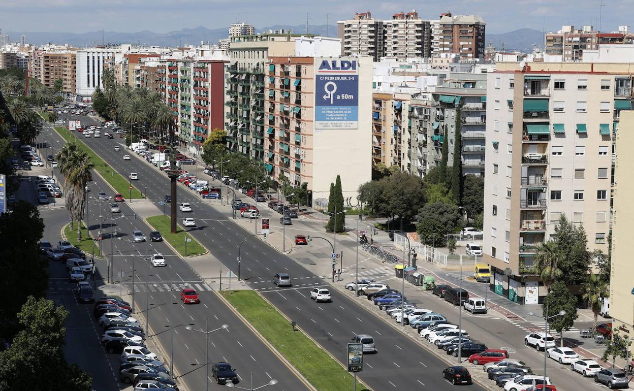 Un tramo de la avenida Ausiàs March, esta semana. 